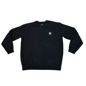 Carhartt Men’s Midweight Loose Fit Black Crewneck Sweatshirt Size Large